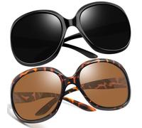 Joopin Große Sonnenbrille Damen Polarisiert Trendy UV400 Brille für Reisen | Übergroße Retro-Design für Breite Gesichter, Leichtes Material, XXL, Modern, Autofahren, Festival, Shopping, Fahsion, Outdoor