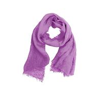 JOPHY & CO. Leichter, eleganter Damenschal aus 100% Leinen, Schwarz, Kirschrot, Einheitsgröße