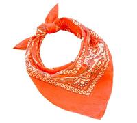 JOPHY & CO. Set von 3, 5, 10 Bandanas 100% Baumwolle für Damen, Herren, Kinder, einfarbig und/oder mit Paisley-Muster, Art.Nr.A644, Orange, Set 20 pz