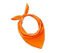 JOPHY & CO. Set von 3, 5, 10 Bandanas 100% Baumwolle für Damen, Herren, Kinder, einfarbig und/oder mit Paisley-Muster, Art.Nr.A644, Orange, Set 20 pz
