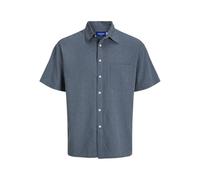 Jack & Jones Kurzram-Freizeithemd Herren Regular Fit Baumwolle blau, L