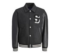 JACK&JONES Herren JORCARTER Varsity Wool Blend Bomber NOOS Collegejacke, Black, XL