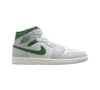 Jordan 1 Mid White Pure Platinum Pine Green - 45.5