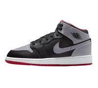 Jordan Big Kids Air 1 Mid (GS), Black/Cement Grey-fire Red-white, 5.5 Big Kid