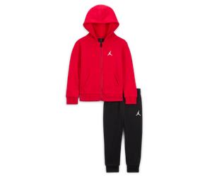 Jordan Brooklyn Fleece 2-teiliges Kapuzenjacken-Set mit durchgehendem Reißverschluss (Babys, 12-24 M) - Schwarz 18M HV7789-010