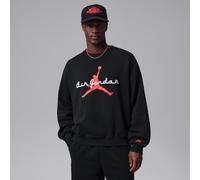Nike Jordan Brooklyn Fleece Crewneck Sweatshirt L / Black / Infrared 23