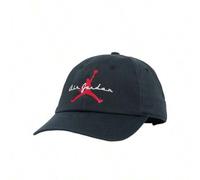 Jordan Club Cap, unstrukturierte Unisex-Baseballkappe, Schwarz/Universitätsrot