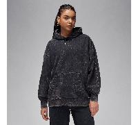 Jordan Flight Fleece Women's Satin-Lined Washed Hoodie Black - M