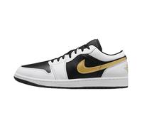 Jordan Herren 1 Low White/Metallic Gold-Schwarz (553558 172), Weiß/Metallic-Gold-Schwarz, 42 EU