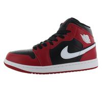 Jordan Herren 1 Mid Black/White-Gym Red (DQ8426 061), Schwarz Gym Rot Weiß, 42 EU