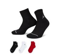 Jordan Black / White / Red Herren L Jordan Ankle Socks 3er-Pack