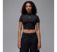 Jordan Kurzarmshirt aus Strickmaterial mit verkürztem Schnitt (Damen) - Schwarz XL (EU 48-50) HJ0083-010