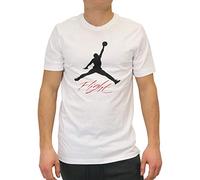 JORDAN Nike Herren T-Shirt Jumpman Flight HBR Tee, White/Black, L, AO0664