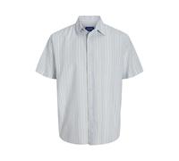 Jack & Jones Hemd Joshua Canggu Stripe SS Hellblau Größe L Herren Plussize