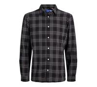 JACK&JONES - JORJOSHUA FLANNEL CHECK SHIRT LS LN pirate black - Gr. - M