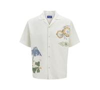 JACK&JONES - JORLUKE RETIRO AOP SHIRT SS SE25 cloud dancer - Gr. - M