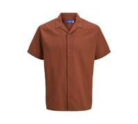 JACK&JONES - JORLUKE SEERSUCKER RESORT SHIRT SS arabian spice - Gr. - L