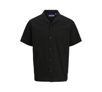 JACK&JONES - JORLUKE SEERSUCKER RESORT SHIRT SS black - Gr. - M