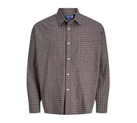 JACK&JONES - JORMEADOWS OVERSIZED CHECK SHIRT LS mocha meringue - Gr. - XL