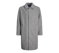 Langmantel JACK & JONES "JORNORREBRO WOOL BLEND MAC COAT", Herren, Gr. M, chocolate braun checks:checks, Web, Obermaterial: 65% Polyester, 30% Wolle, 5% sonstige Fasern, kariert, regular fit normal, M