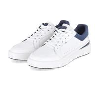Sneaker JOSEF SEIBEL "Donovan 06, weiss-dunkelblau", Herren, Gr. 45, weiß (weiß, dunkelblau), Obermaterial: 80% Rindsleder Leather cow. 20% Textilmaterial TEXMAT., Schuhe Sneaker (75080351-45) weiß, d