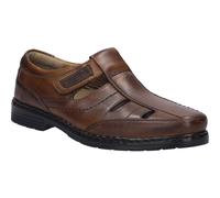 Josef Seibel Herren Kletthalbschuhe Alastair 08,Weite K (Extra weit),Wechselfußbett,Freizeitschuhe,Klettverschluss,Braun (Cognac),44 EU