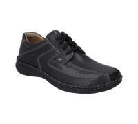 Josef Seibel Anvers 08 Herren Derby Schnürhalbschuhe Komfort Halbschuhe aus Echtleder,Schwarz (600 schwarz) ,43 EU