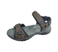 Josef Seibel Herren Sandaletten Arlo 01 – Klettverschluss, T-Spange, Weite G, Braun, Größe 46 EU