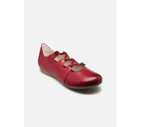 Riemchenballerina JOSEF SEIBEL "Fiona 04", Damen, Gr. 42, lila (beerenfarben), Leder, Schuhe Riemchenballerina, Slipper, Komfortschuh mit raffiniertem Gummizug, Weite G (=weit) (88285517-42)