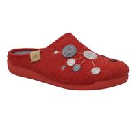 Hausschuh JOSEF SEIBEL "Cara 02", Damen, Gr. 41, bunt (rot multi), Filz, Basic, Schuhe, Pantoffel, Slipper mit bunter Verzierung (71145105-41) rot multi