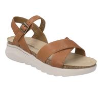 Josef Seibel Damen Riemchensandalen Celine 03,Weite G (Normal),Freizeitschuhe,offene Schuhe,Strandschuhe,Sandaletten,flach,Braun (camel),40 EU