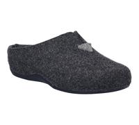 Hausschuh JOSEF SEIBEL "Cholet 06", Damen, Gr. 39, anthrazit kombiniert, Filz, Basic, Schuhe, Pantoffel, Slipper mit dezentem Absatz und in Weite H (90358833-39) anthrazit kombiniert