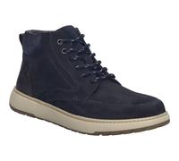 Schnürboots JOSEF SEIBEL "Clayton 03", Herren, Gr. 46, blau (dunkelblau, kombi), Leder, Nubukleder, Veloursleder, Schuhe Schnürboots, Schnürschuh, Komfortschuh mit Reißverschluss (87702648-46)