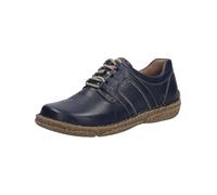 Schnürschuh JOSEF SEIBEL "Neele 44", Damen, Gr. 42, blau (dunkelblau), Leder, casual, Schuhe, Freizeitschuh, Komfortschuh mit Wechselfußbett aus Leder (85179140-42) dunkelblau