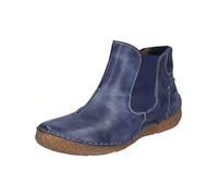 Josef Seibel Damen Chelsea Boots Fergey 63,Weite G (Normal),Wechselfußbett,uebergangsstiefel,Schlupfstiefel,flach,Stiefel,Blau (Ocean),40 EU