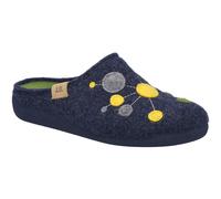 Hausschuh JOSEF SEIBEL "Cara 02", Damen, Gr. 39, bunt (blau multi), Filz, Basic, Schuhe, Pantoffel, Slipper mit bunter Verzierung (99482569-39) blau multi