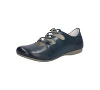 Riemchenballerina JOSEF SEIBEL "Fiona 04", Damen, Gr. 38, petrol, Leder, Schuhe Riemchenballerina, Slipper, Komfortschuh mit raffiniertem Gummizug, Weite G (=weit) (15618612-38) petrol