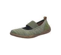 Ballerina JOSEF SEIBEL "Wynona 07", Damen, Gr. 40, grün, Leder, Textil, meliert, Schuhe Ballerina, Komfortschuh, Slipper mit Wechselfußbett, Weite G (=weit) (42487162-40) grün