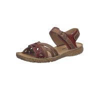 Josef Seibel Damen Klassische Sandalen Ivy.08,Weite G (Normal),Strandschuhe,Sandaletten,klettsandalen,bequem,rot-Kombi,41 EU