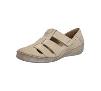 Josef Seibel Damen Kletthalbschuhe Fergey 59,Weite G (Normal),Wechselfußbett,Klettschuhe,Strassenschuhe,Sneaker,beige,41 EU