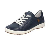 Josef Seibel Damen Low-Top Sneaker Caren 01,Weite G (Normal),Wechselfußbett,Turnschuhe,Laufschuhe,schnürschuhe,schnürer,Blau (Ocean),42 EU