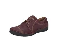 Josef Seibel Damen Low-Top Sneaker Fergey 20,Weite G (Normal),Wechselfußbett,Turnschuhe,Laufschuhe,schnürschuhe,schnürer,Plum,37 EU