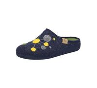 Hausschuh JOSEF SEIBEL "Cara 02", Damen, Gr. 39, bunt (blau multi), Filz, Basic, Schuhe, Pantoffel, Slipper mit bunter Verzierung (99482569-39) blau multi