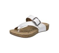 Josef Seibel Damen Pantoletten Tonga 77, Frauen Slipper,Weite G (Normal),Hausschuhe,Zehentrenner,Schlupfschuhe,Slides,Weiss,36 EU