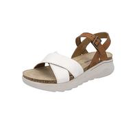 Josef Seibel Damen Riemchensandalen Celine 03,Weite G (Normal),Freizeitschuhe,offene Schuhe,Sandaletten,bequem,flach,Weiß (weiss-Kombi),39 EU