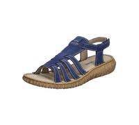 Josef Seibel Damen Riemchensandalen Ronja 07, Frauen Sandalen,Weite G (Normal),bequem,flach,Sommerschuhe,Freizeitschuhe,Ocean,42 EU