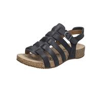 Josef Seibel Damen Riemchensandalen Tonga 81, Frauen Sandalen,Weite G (Normal),Gladiatoren-Sandalen,Freizeitschuhe,schwarz,37 EU