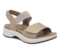 Sandale JOSEF SEIBEL "Estelle 13", Herren, Gr. 38, beige, Nubukleder, Schuhe Sandale, Sommerschuh, Komfortschuh mit praktischen Klettverschlüssen, G-Weite (92572721-38) beige