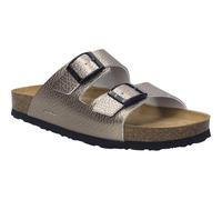 Hausschuh JOSEF SEIBEL "Hermine 01", Damen, Gr. 39, braun (bronzefarben), Leder, metallic, casual, Schuhe, Pantolette, Slides, Sandale mit weichem Lederfutter (70657464-39) bronzefarben