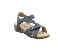 Josef Seibel Damen Sandalen Natalya 11, Frauen Keilsandalen, Women Woman Freizeit leger Keilsandaletten Keilabsatz sommerschuh,Jeans,41 EU / 7 UK